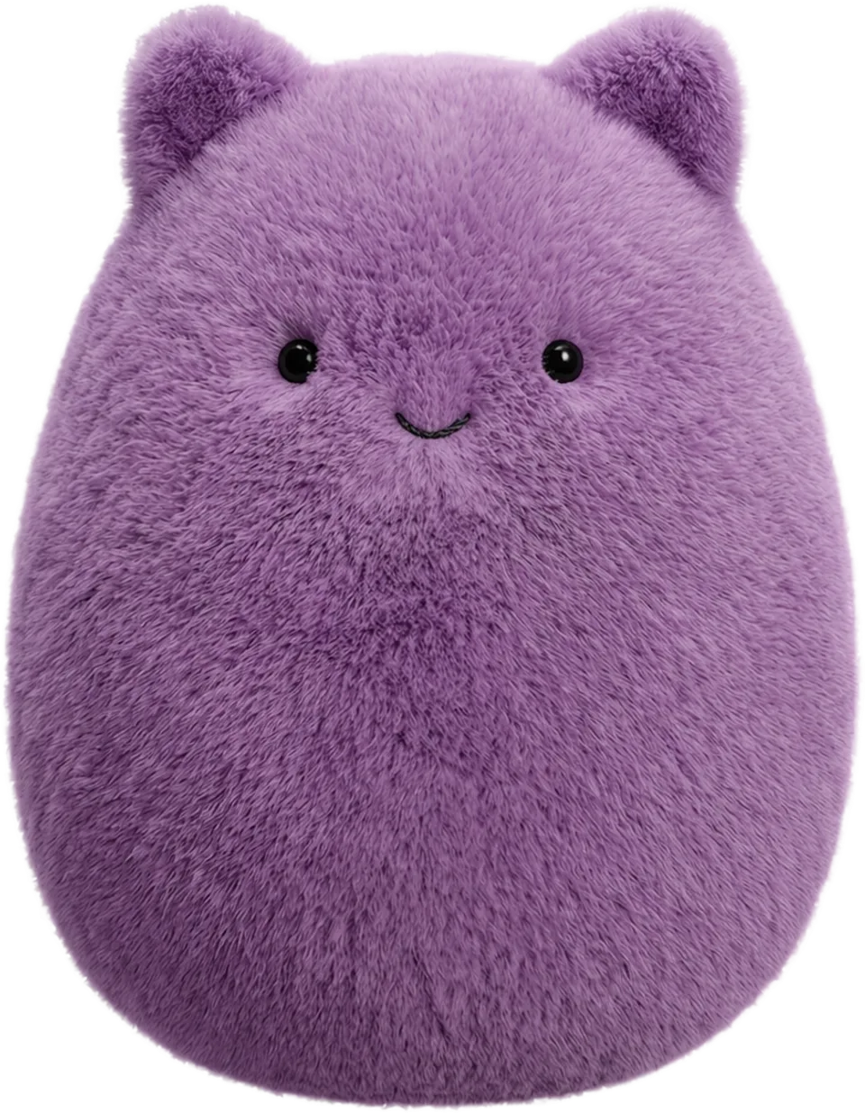 Purple plush cat mascot