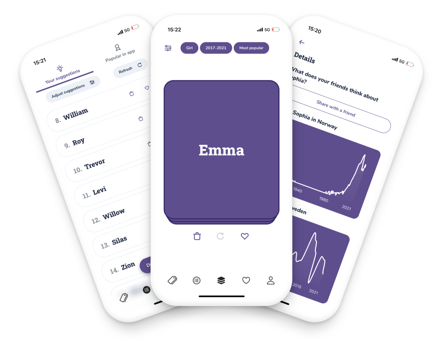 Screenshot of the app with the name Julie